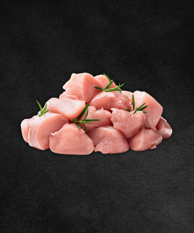 Spezzatino Di Petto Di Pollo Naturale - No Antibiotici, bocconcini di pollo freschi pronti per la cottura, Corte Preziosa.